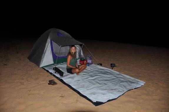 Noite de acampamento na Prainha do Rio Novo, no Jalapão - TO